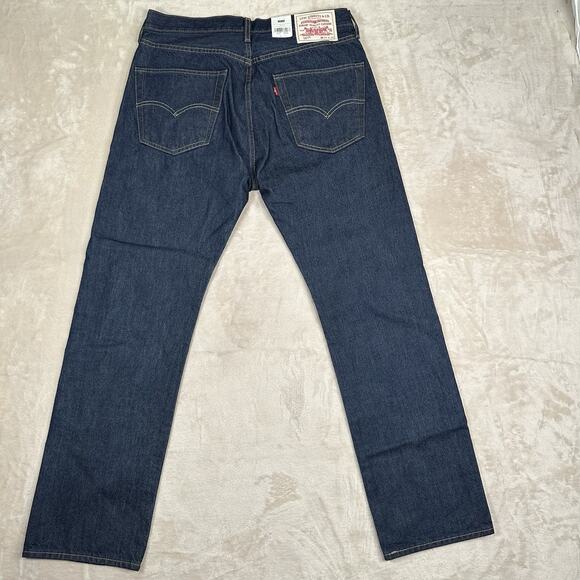 Levi's 501 Jeans Dark Blue Original Fit Denim Button Fly Big E Men's Size 32x30 - Picture 13 of 14